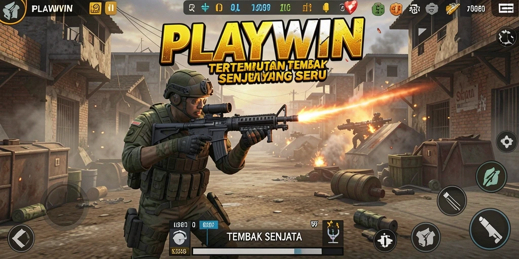 Antarmuka permainan Tembak Senjata yang mendebarkan dan mudah digunakan.