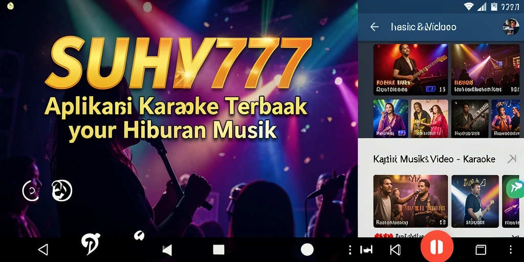 Tampilan antarmuka aplikasi Karaoke SUHU777 yang menarik dan mudah digunakan.